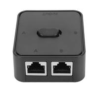 Eacam Switch Gigabit a 2 Porte, Selettore Extender PoE per Cat 6, Splitter da 1000Mbps 2 Ingressi 1 Uscita 1 Ingresso 2 Uscite, Connettività RJ45 in Plastica Ecologica, Layout