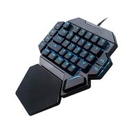Eacam Tastiera Meccanica Compatta Blacklight RGB con una Sola Mano con funzionalità Macro per Giocatori Occasionali e Competitivi
