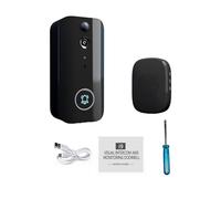 Eacam Telecamera per Campanello Wireless, Rilevamento del Movimento, | Batteria Ricaricabile, Avvisi WiFi, Bidirezionale, Ufficio in Villa, App X Smart Home, Rilevamento a Infrarossi