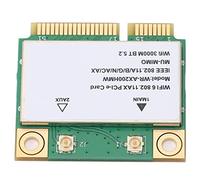Eacam WiFi6 MU MIMO Tecnologia Wireless NET CARD, 574 Mbps a 2,4 GHz + 2400 Mbps a 5GHz, BT 5.2 Mini PCIe per Laptop, AX200HMW 802.11 A/B/G/N/AC/AX