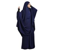 EACH WOMEN Abito da Preghiera Islamico a 2 Pezzi per Le Donne Abito da Preghiera Musulmano per Le Donne Abiti da Preghiera Arabi Dubai Hijab