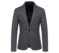 each women Blazer Scozzese Classico da Uomo Giacca da Lavoro Formale da Uomo Giacca Monopetto a Quadri in Tweed