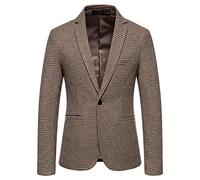 each women Blazer Scozzese Classico da Uomo Giacca da Lavoro Formale da Uomo Giacca Monopetto a Quadri in Tweed