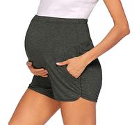 EACH WOMEN Pantaloncini a Righe Premaman Summer Lounge Yoga Pantaloni Corti da Gravidanza Pantaloncini Sportivi da Donna con Tasche
