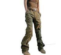 each women Pantaloni Cargo da Donna Pantaloni da Lavoro Tattici Militari Pantaloni da Allenamento Larghi Multi-Tasche