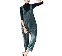 each women Salopette Casual Premaman Salopette Casual in Velluto a Coste con Bottoni Frontali Decorazione