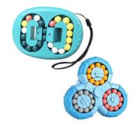 EACHHAHA Set 2 in 1 Magic Bean-Gioco di abilità IQ Game-Magic Cube-Alleviare lo stress e ridurre l'ansia-Regali di Natale per adulti e bambini(blu+blu)