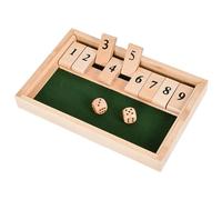 EACHHAHA Shut The Box - Classico gioco da tavolo in legno, gioco di dadi, giocattolo da viaggio, adatto per l'allenamento di logica matematica per bambini