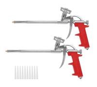 EACHPT Pistola Schiuma Poliuretanica,Schiuma Poliuretanica per Pistola,2 Pezzi,Non è necessario il detergente, per Calafataggio,Sigillatura,Riempimento(con 10 ugelli)