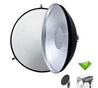 EACHSHOT Beauty Dish Riflettore per Godox AD200 AD200Pro Pocket Flash Monolight Godox AD180 AD360 AD360II Flash Speedlite Speedlight con copertura a nido d'ape