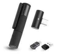 EACHWELL Microfono Lavalier wireless, leggero come l'aria, design minimalista, microfono wireless compatibile con iPhone15/16/PRO/iPad/Android/PC/Windows/MAC, microfoni wireless a clip, per