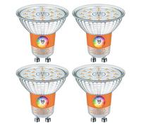EACLL GU10 LED CRI 98 Bianco Caldo 4,9W Equivalente a Alogena 65W, 4er-Pack. 540LM 3000K Spettro Completo, Faretto Senza Sfarfallio, Angolo a Fascio 120°, Non Dimmerabile Ø50xH53mm Lampade Riflettore