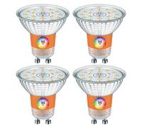 EACLL GU10 LED CRI 98 Bianco Neutro 4,9W Equivalente a Alogena 70W, 4er-Pack. 560LM 4000K Spettro Completo, Faretto Senza Sfarfallio, Angolo a Fascio 120°, Non Dimmerabile Ø50xH53mm Lampade Riflettore