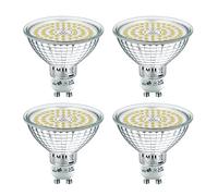EACLL Lampadine LED GU10 10W Equivalente 110W, Pacco da 4, 1050lm 5000K Bianco del Giorno, Faretti AC 230V senza Sfarfallio, Angolo a Fascio 120° Spot Diametro 63mm, Non Dimmerabile Lampade Riflettore