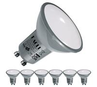 EACLL Lampadine LED GU10 4.5W Equivalente a Alogena 50W, Pacco da 6, 345lm Luce Bianca Fredda 6000K, Faretti AC 230V senza Sfarfallio, Angolo a Fascio 120° Spot, Non Dimmerabile Lampade Riflettore