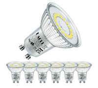 EACLL Lampadine LED GU10 4.8W Equivalente a Alogena 75W, Pacco da 6, 585lm Luce Bianco Freddo 6400K, Faretti AC 230V senza Sfarfallio, Angolo a Fascio 120° Spot, Non Dimmerabile Lampade Riflettore