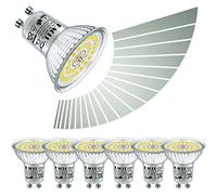 EACLL Lampadine LED GU10 6W Dimmerabile in Modo Continuo, Pacco da 6, Equivalente a Lampade Alogena 75W, 570lm 5000K Luce Bianco Diurna, Faretti AC 230V senza Sfarfallio, Angolo a Fascio 120° Spot