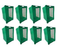 eacommerce - Cassetta Agricola Ortofrutta Salvaspazio | HDPE Polietilene | Sovrapponibile e Impilabile | 52x29x42H cm | Fondo Forato o Chiuso (8, Verde, Fondo Chiuso)