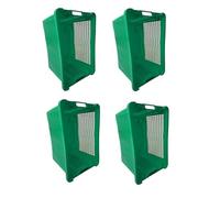 eacommerce - Cassetta Agricola Ortofrutta Salvaspazio | HDPE Polietilene | Sovrapponibile e Impilabile | 52x29x42H cm | Fondo Forato o Chiuso (4, Verde, Fondo Chiuso)