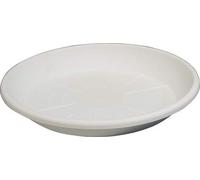 eacommerce Sottovaso per Vaso Tondo Resina Festonato Doppio Bordo per Giardino Patio Balcone Terrazzo da Interno/Esterno Protezione UV Antiurto (per Vaso da 50Ø, Sottovaso Bianco)