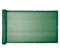 eacommerce Telo Rete Ombreggiante Privacy per Balconi Frangivista 160 gr/mq Occhiellato con Fune (75x600 cm, Verde)