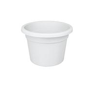 eacommerce Vaso Tondo in Plastica PPL per Giardino Patio Balconi e Terrazzi (Ø50x35H cm, Colore Bianco)