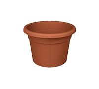 eacommerce Vaso Tondo in Plastica PPL per Giardino Patio Balconi e Terrazzi (Ø50x35H cm, Colore Terracotta)