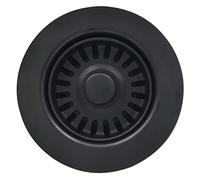 EADOT - Gruppo di scarico per lavello da cucina nero da 8,9 cm, con filtro a cestello e tappo, filtro per lavello da cucina in granito/argilla refrattaria