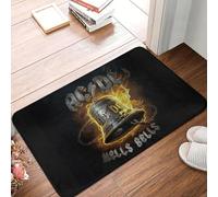 EAEQKOUC 3d 3D AC personalizzato DC Hells Bells Zerbino Tappetino Antiscivolo Rock Retrò Bagno Cucina Tappeto Garage Tappeto - 60x90cm