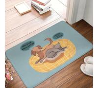 EAEQKOUC 3d 3D Il gattino che dorme nella cuccia del cane Mattossino da bagno Mas, decorato lo zerbino della cucina, tappeto da esterno Decorazione per la casa-60x90cm