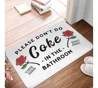 EAEQKOUC 3d 3D Per favore, non usare cocaina in bagno, zerbino antiscivolo, tappeto per l'ingresso della cucina, tappetini per il bagno, tappeti per i piedi - 50x80cm