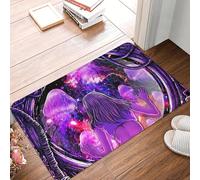 EAEQKOUC 3d 3D Una ragazza nella stanza viola Zerbino antiscivolo Mattossino Coscino Tappeto per l'ingresso cucina Tappeti per il balcone della casa - 40x60cm