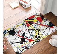 EAEQKOUC 3d colorato pop art astratto camouflage graffiti tappetino per porta d'ingresso antiscivolo per interni assorbente tappetino da bagno tappeto-60x90 cm