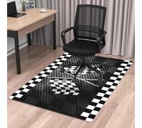 EAEQKOUC 3d La competizione sul campo sta arrivando! Tappeto a scacchi bianco e nero, adatto per le discorsi domestiche degli appassionati di corse