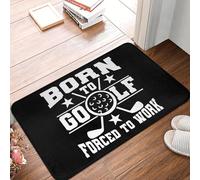 EAEQKOUC 3d Nato Per Il Golf Costretto A Lavorare Zerbino Antiscivolo Ingresso Cucina Bagno Pavimento Zerbino Camera Da Letto Balcone Tappeto Tappeto Poggiapiedi-40x60cm