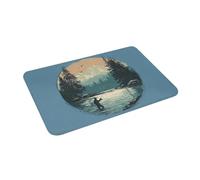 EAEQKOUC 3d Pesca a mosca 3D nel fiume Zerbino antiscivolo Tappeto da pavimento Tappeto resistente per ingresso cucina Tappeti per la camera da letto - 40x60cm