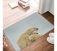 EAEQKOUC 3d Tappeto antiscivolo 3D per orso polare, tappetino lavabile, tappeto lavabile per ingresso cucina, tappetini per il balcone, tappeti per i piedi - 50x80cm