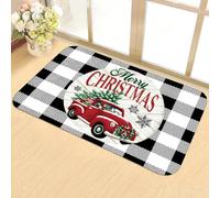 EAEQKOUC 3d Tappeto di Natale Zerbino Morbido da esterno Soggiorno Tappeto per la camera da letto Orazione di casa Tappetino di benvenuto orativo