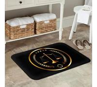 EAEQKOUC Bilancie d'oro Logo della Giustizia Avvocato Partito legale Zerbino antiscivolo Tappeto Tappeto Comorbido Tappeti 3D-40x60cm