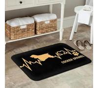 EAEQKOUC Cocker Spaniel Cane amante della razza Paw Zerbino antiscivolo Tappeto per tappeto per soggiorno Tappetini per i piedi 3D-50x80cm