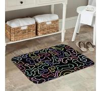 EAEQKOUC MASCHERA A PENE PASTELLO NERO Zerbino antiscivolo Tappeto per pavimento Tappeto per ingresso cucina Bagno Salotto Tappetini 3D-60x90cm