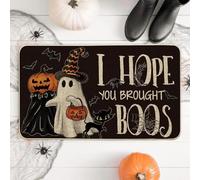 EAEQKOUC Tappeto 3d d'ingresso domestico resistente alle macchie e all'usura per Halloween, oratoria per il bagno, la parola domestica