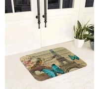 EAEQKOUC Tappeto 3d Lo zerbino antiscivolo stampato dalla Torre Eiffel, tappetino da pavimento, che raschia la sabbia, per l'ingresso della cucina, tappetini per la camera da letto, tappeti natalizi