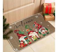 EAEQKOUC Tappeto 3d Orativo di Natale Salo, Camera da letto e Ingresso Zerbino antiscivolo e antimacchiante Casa o