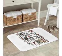 EAEQKOUC Tappeto 3d Stessa schifezza Storia inglese in stile medievale Zerbino antiscivolo per l'ingresso della cucina, camera da letto, tappetini per i piedi decorati natalizi