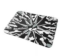 EAEQKOUC Tappeto Arte 3D Mandala - Mimetizzazione Astratta Moderna Zerbino Antiscivolo per l'ingresso della cucina, tappetini per la camera da letto, tappetini per i piedi-40x60cm