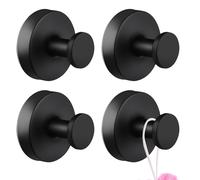 EAEVKPI 4 Pezzi Gancio a ventosa, Portata 5 KG,Appendi Accappatoio Bagno, Senza Foratura Porta Asciugamani Ventosa, Gancio Riutilizzabile a Ventosa, Ganci a Ventosa Super Resistenti (Nero)