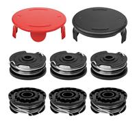EAEVKPI 6 pezzi Bobina di Filo per Tagliaerba F016800351 per Bosch AdvancedGrassCut 36 ART 30-36 LI ART 24 ART 24+ ART 27 ART 27+ ART 30 ART 30+ Con 2 Tappi (bobina di filo di ricambio da 6 m Ø1,6 mm)