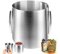 EAEVKPI Anello per Torte, Altezza, Diametro 16-30 cm, Inossidabile Anello per Torte Estensibile per Torte Mousse Torte Dessert Pasticceria Torta Fragola (20CM)