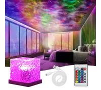 EAEVKPI Lampada Proiettore Oceano,Lampada Aurora Boreale con Telecomando, Luce Notturna con Lncrespatura Dell'acqua,Lampada Oceano,Proiettore Stelle Soffitto 16 Colori Luminosità Regolabili